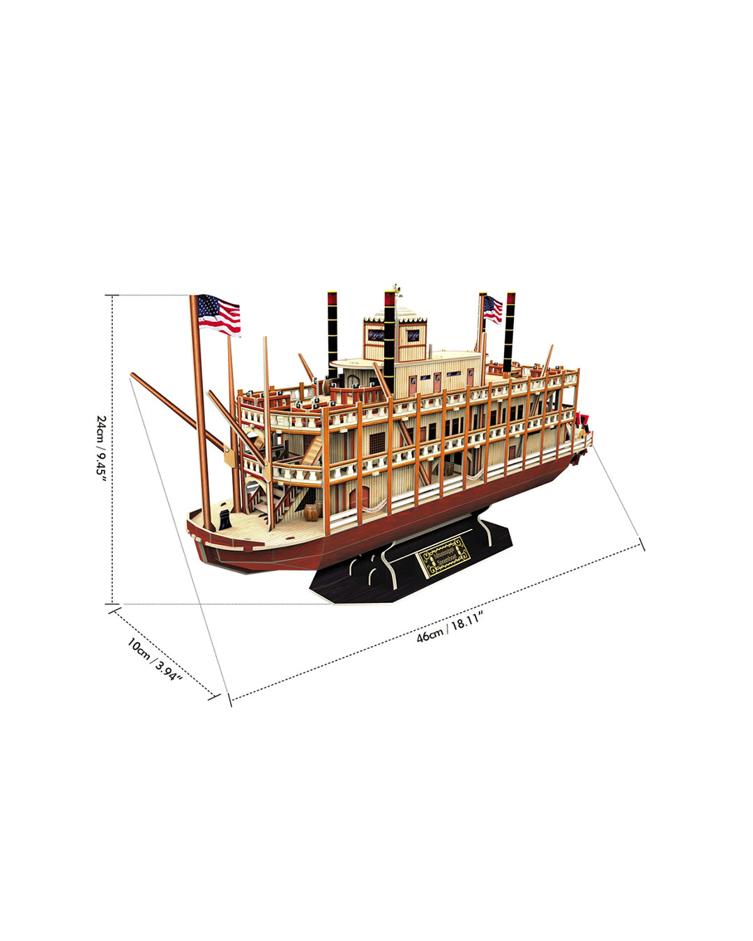 CubicFun - Barco Mississippi Steamboat (Puzzle 3D - 142 piezas)