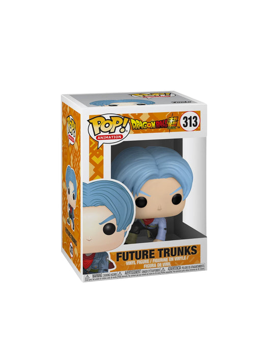 Figura Funko Pop #313 de Future Trunks de Dragon Ball Super con espada y atuendo de combate en caja coleccionable disponible en figuraschile.cl