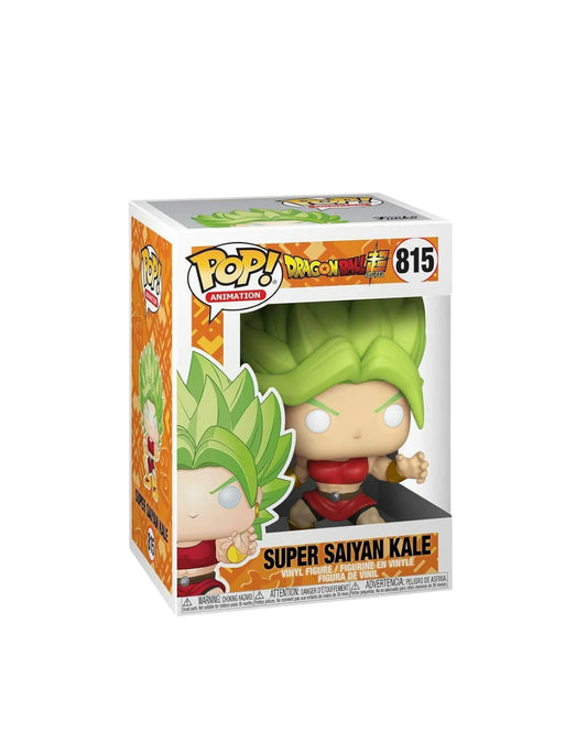 Figura Funko Pop #815 de Super Saiyan Kale de Dragon Ball Super con cabello verde y pose de combate en caja coleccionable disponible en figuraschile.cl