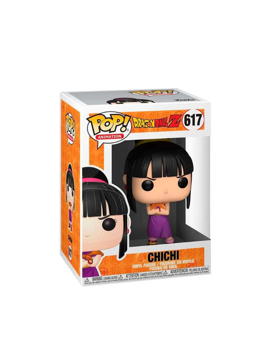 Figura Funko Pop #617 de Chichi de Dragon Ball Z con vestido tradicional y pose firme en caja coleccionable disponible en figuraschile.cl