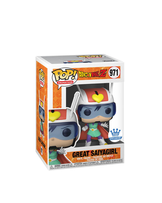 Funko Pop Animation Dragon Ball Z Great Saiyagirl 971 en caja original, figura coleccionable para fans del anime Dragon Ball Z. Disponible en figuraschile.cl