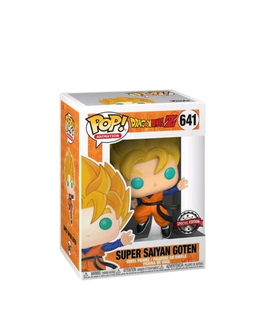 Funko Pop Animation Dragon Ball Z Super Saiyan Goten 641 Special Edition en caja original, figura coleccionable exclusiva para fans del anime Dragon Ball Z. Disponible en figuraschile.cl