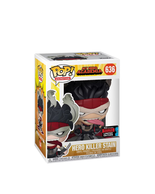 Funko Pop Animation My Hero Academia #636 Hero Killer Stain, edición limitada de la Fall Convention 2019, figura de colección en caja — disponible en figuraschile.cl