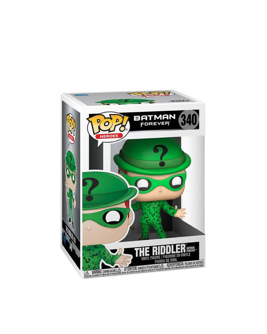 Funko Pop Batman Forever The Riddler 340 en caja original, figura coleccionable del icónico villano de Batman basada en la película Batman Forever. Disponible en figuraschile.cl