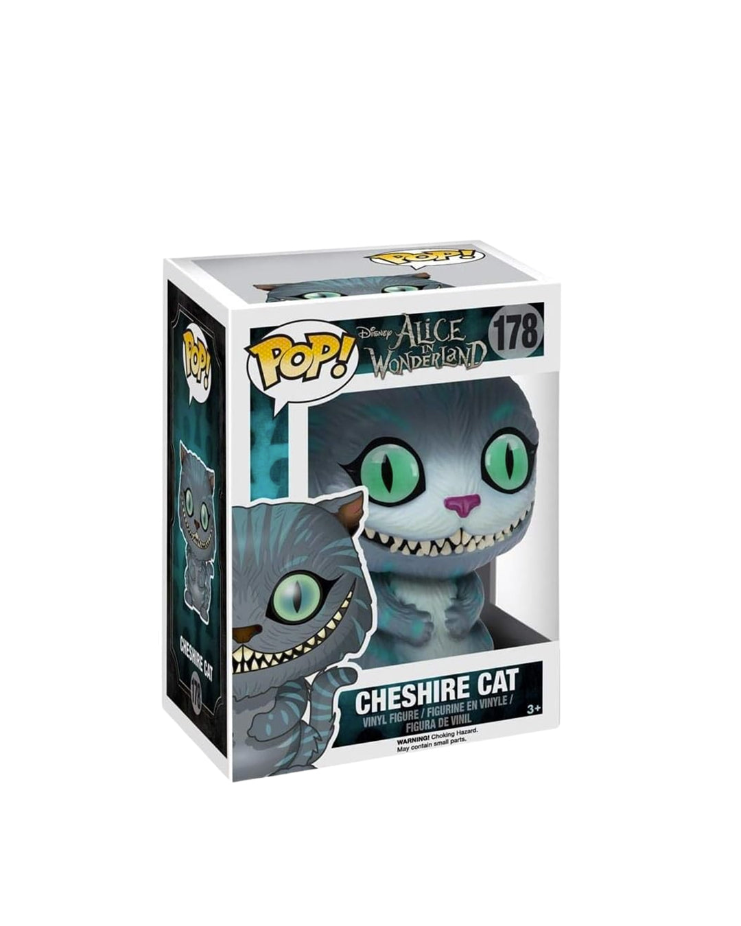 Figura Funko Pop #178 de Cheshire Cat de Alicia en el País de las Maravillas en su caja original con diseño de Disney disponible en figuraschile.cl