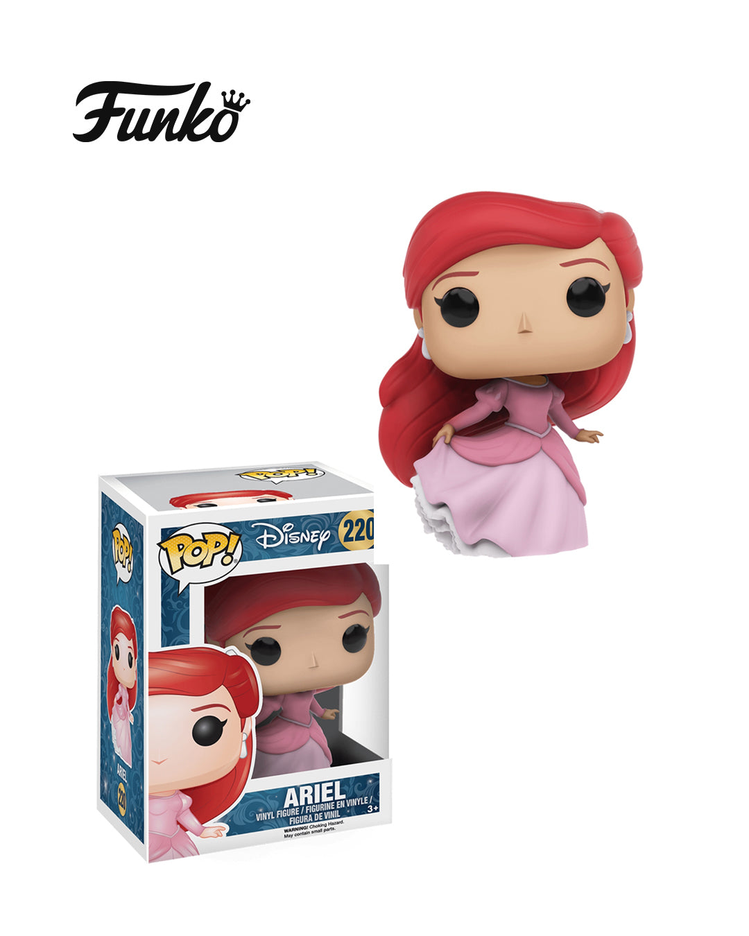 Figura Funko Pop Disney Ariel 220 – diseño exclusivo de la princesa de "La Sirenita", perfecta para coleccionistas de Disney; disponible en figuraschile.com