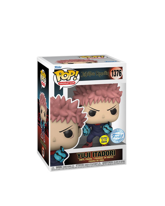Funko Pop Jujutsu Kaisen Yuji Itadori 1376 Glows in the Dark Special Edition en caja — Figura coleccionable disponible en figuraschile.cl