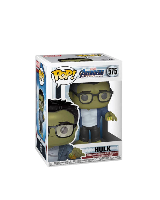 Figura Funko Pop #575 de Hulk de Avengers: Endgame con postura de combate en caja coleccionable disponible en figuraschile.cl