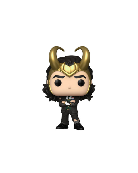 Funko Pop Marvel Loki 898 President Loki en caja original, figura coleccionable del Universo Cinematográfico de Marvel. Disponible en figuraschile.cl