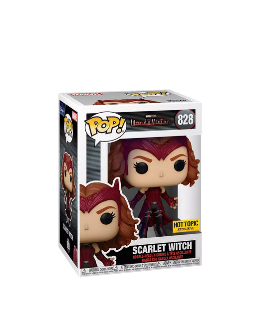 Figura Funko Pop #828 de Scarlet Witch de Marvel Studios WandaVision edición exclusiva Hot Topic en caja coleccionable disponible en figuraschile.cl
