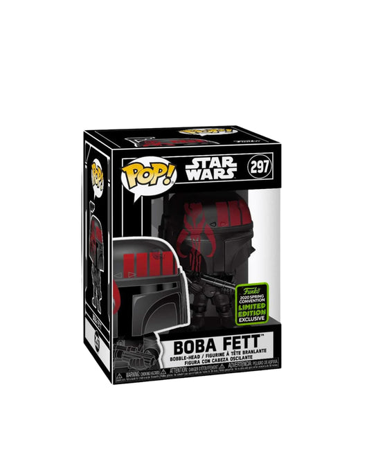 Funko Pop Star Wars Boba Fett 297 Limited Edition en caja original, figura coleccionable exclusiva del icónico cazarrecompensas Boba Fett para fans de Star Wars. Disponible en figuraschile.cl