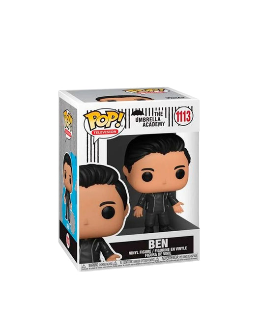Figura Funko Pop #1113 de Ben de The Umbrella Academy con detalles de su poder en caja coleccionable disponible en figuraschile.cl