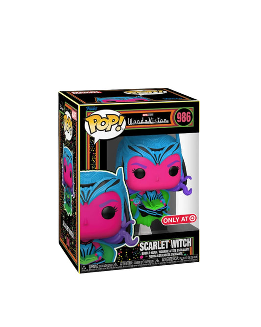 Figura Funko Pop #986 de Scarlet Witch de WandaVision edición exclusiva Only At en caja coleccionable disponible en figuraschile.cl