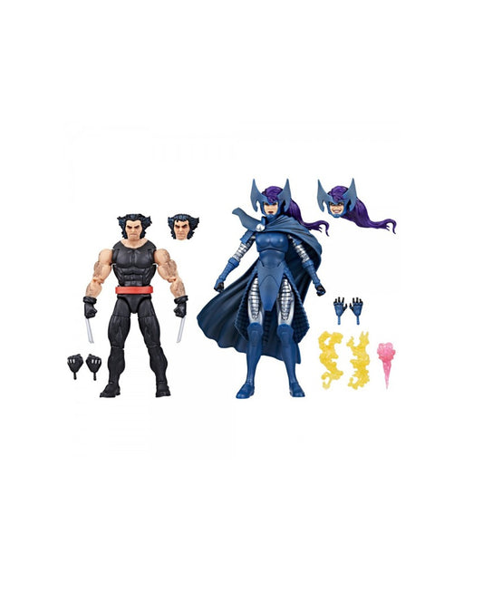 Figura Hasbro Marvel Legends Wolverine y Psylocke, edición de colección en caja, disponible en figuraschile.com