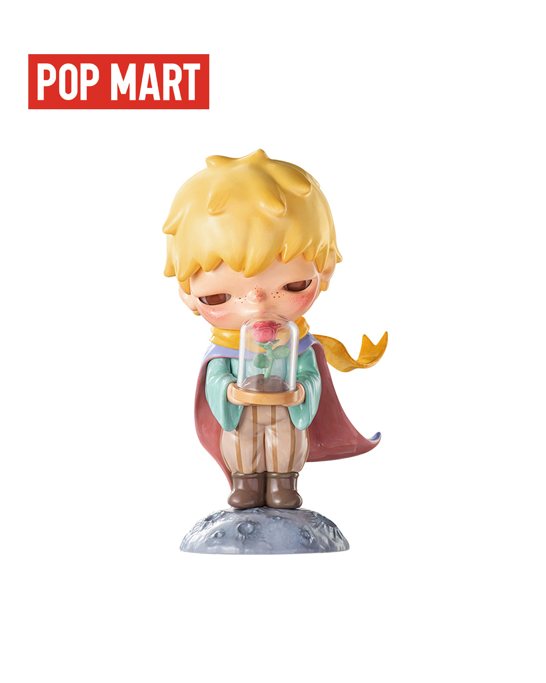 Figura coleccionable Hirono x El Principito, diseño artístico en resina, disponible en Figuras Chile.