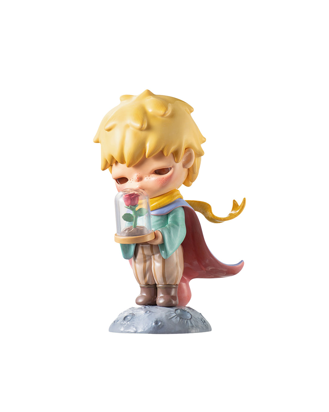Figura coleccionable Hirono x El Principito, diseño artístico en resina, disponible en Figuras Chile.