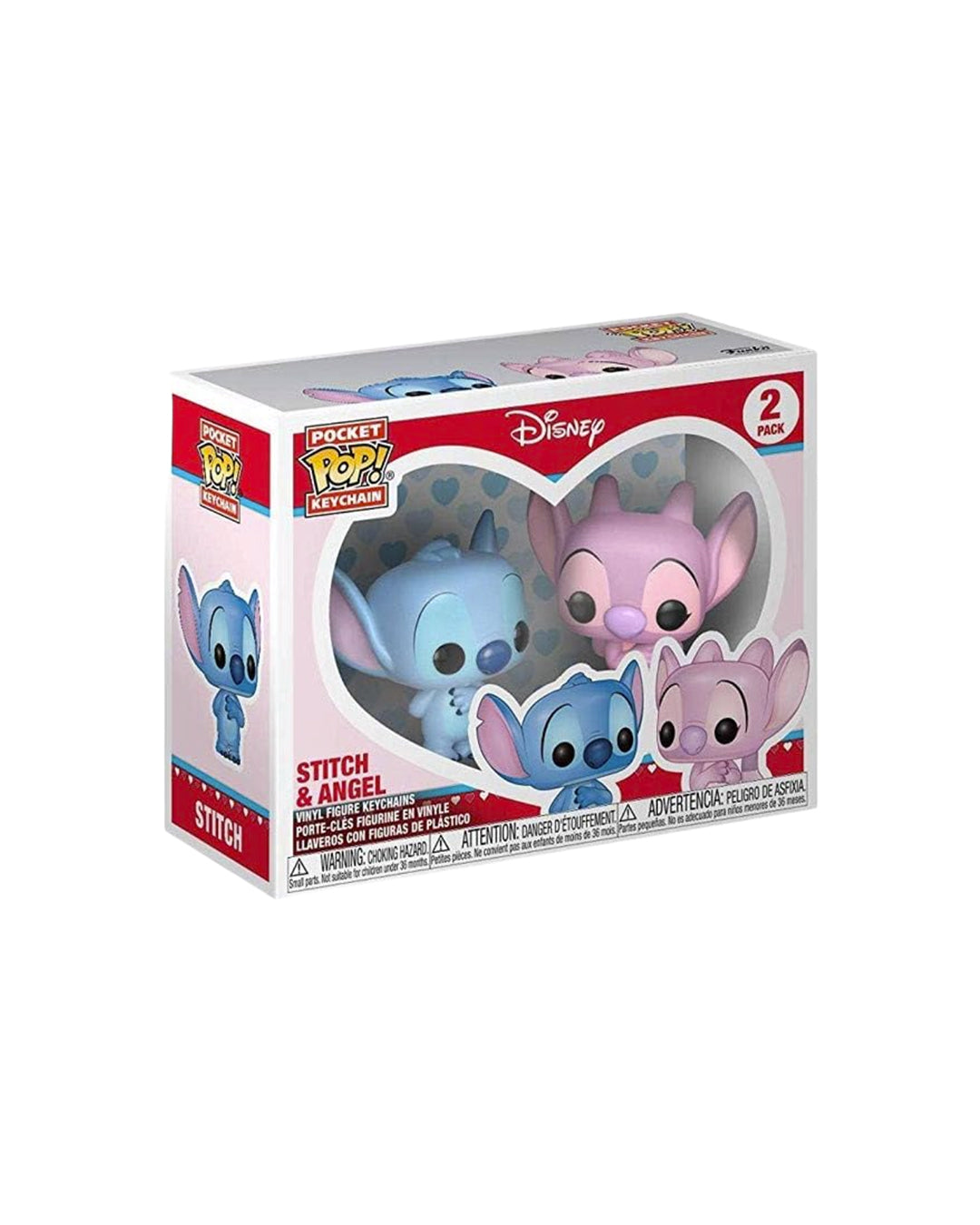 Llavero Pocket Pop! Stitch & Angel – Disney Lilo & Stitch, figura mini Funko con caja | figuraschile.cl