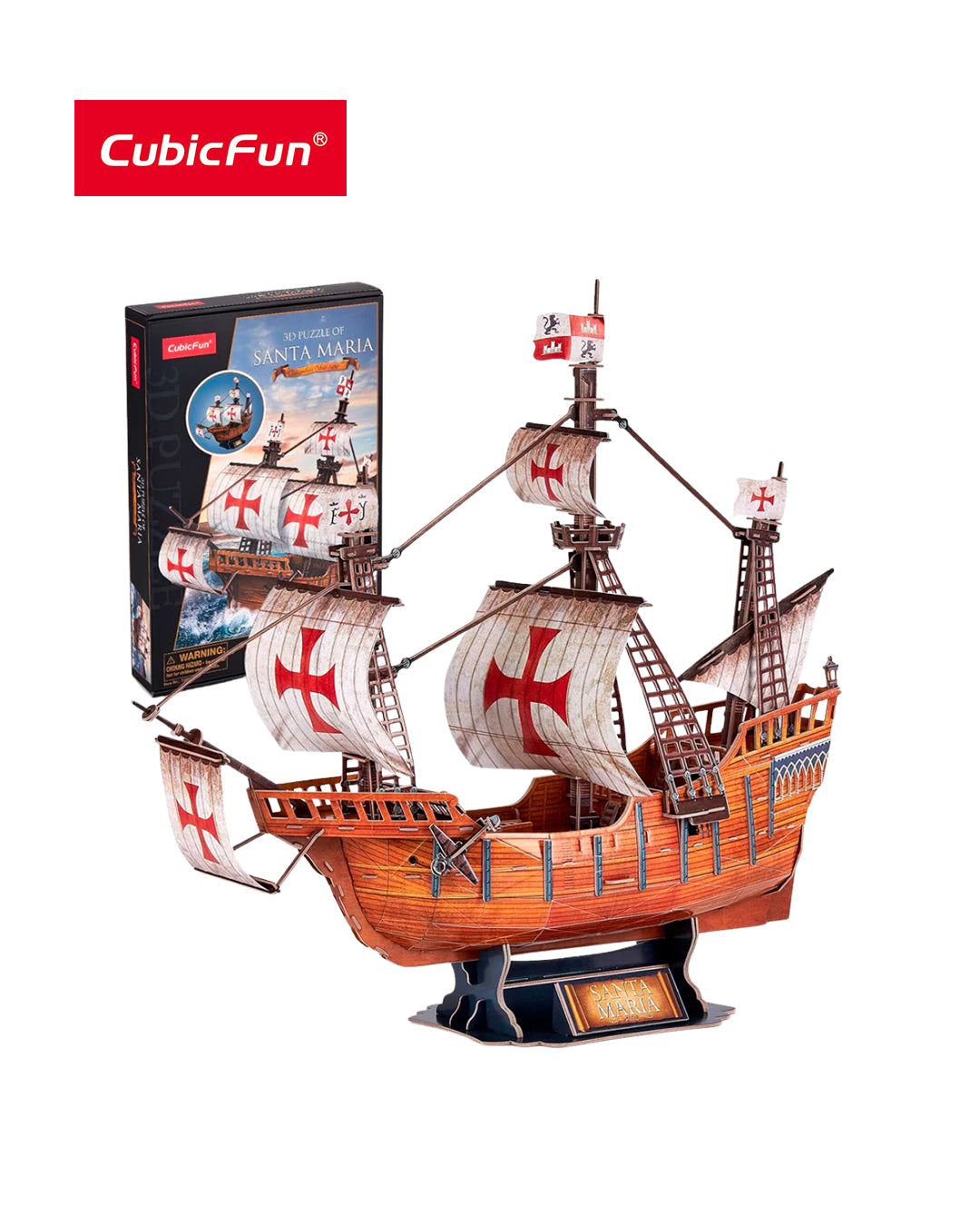 CubicFun - Barco Santa Maria (Puzzle 3D - 204 piezas)