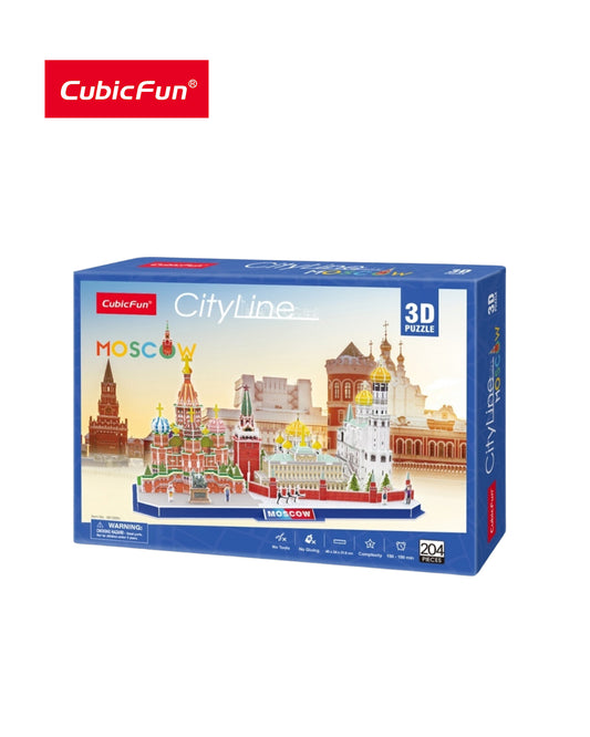 Puzzle 3D CubicFun City Line, 204 piezas para armar, figura decorativa y educativa, disponible en figuraschile.cl