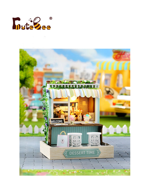 Casa en miniatura Cutebee DIY "Dessert Time" estilo pastelería para armar, disponible en figuraschile.com