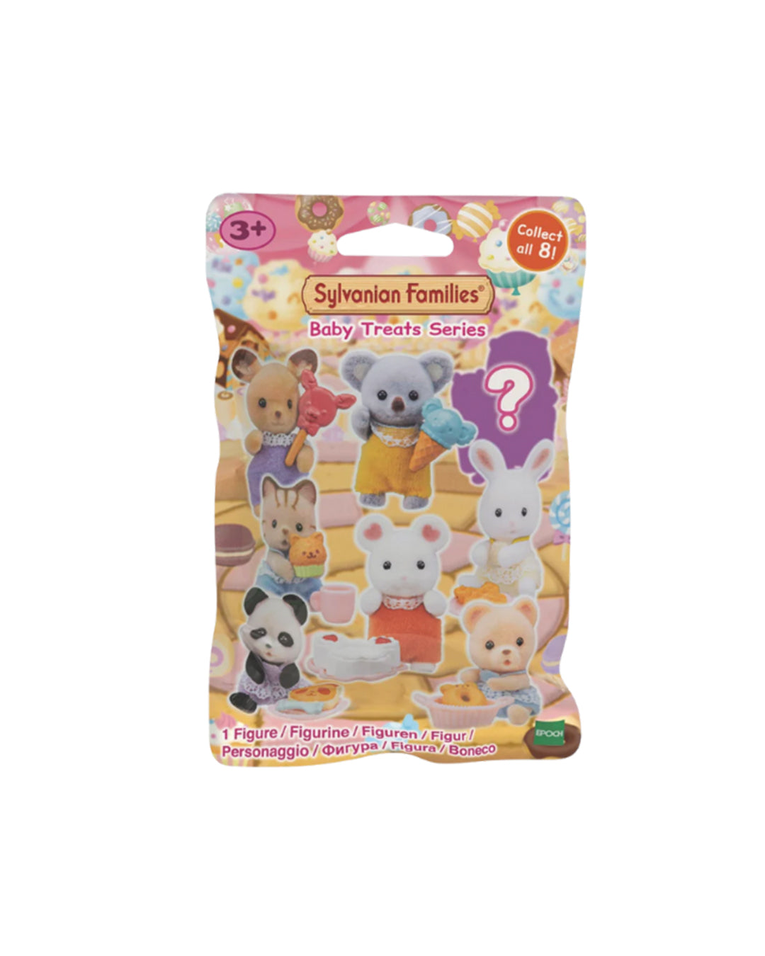 Epoch Sylvanian Families Baby Treats Series Blind Bag, figura coleccionable sorpresa ideal para fans y coleccionistas de Sylvanian Families. Disponible en figuraschile.cl