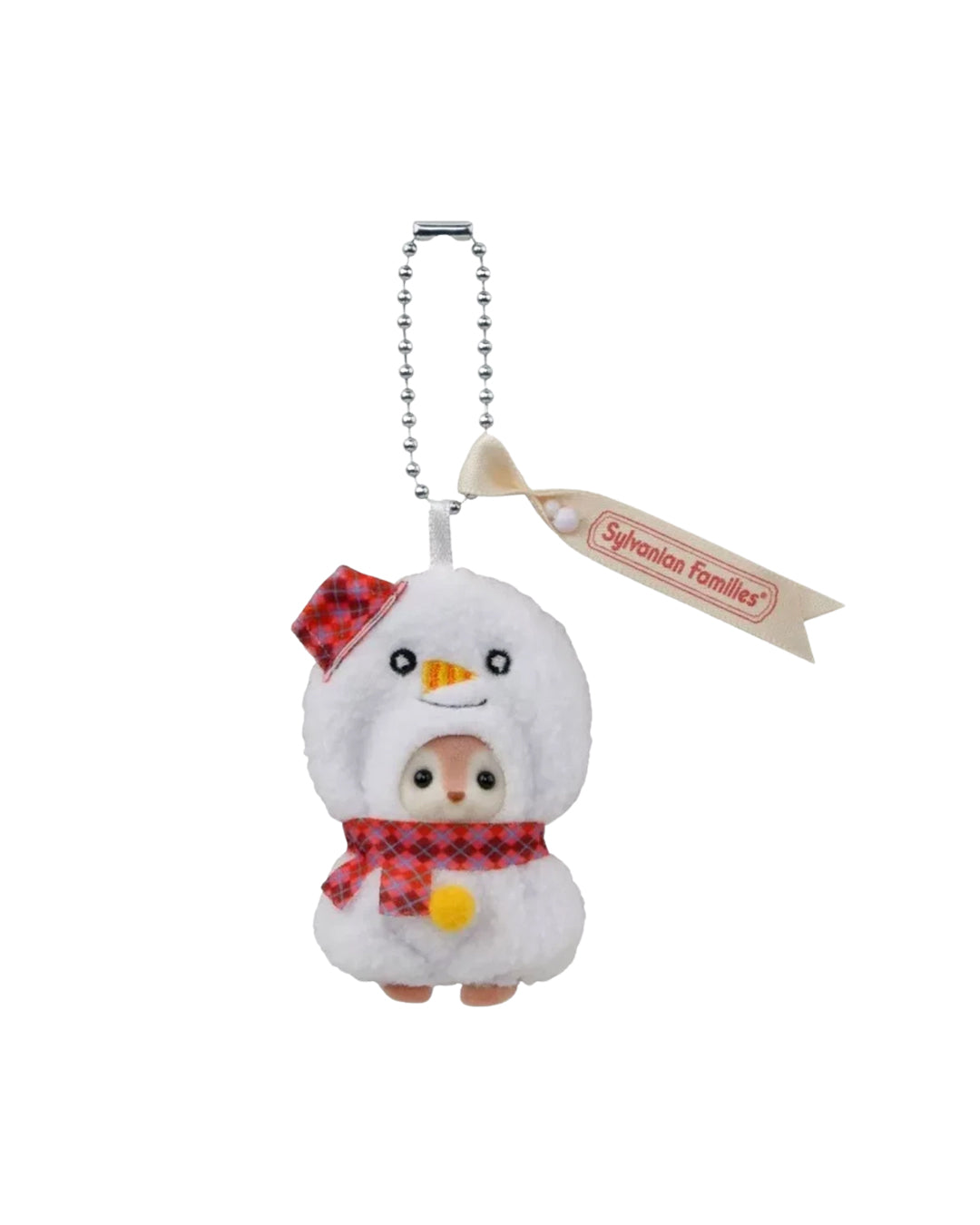 Llavero Sylvanian Families edición limitada 2025 con diseño de reno bebé vestido de muñeco de nieve, figura coleccionable de Calico Critters, disponible en figuraschile.cl