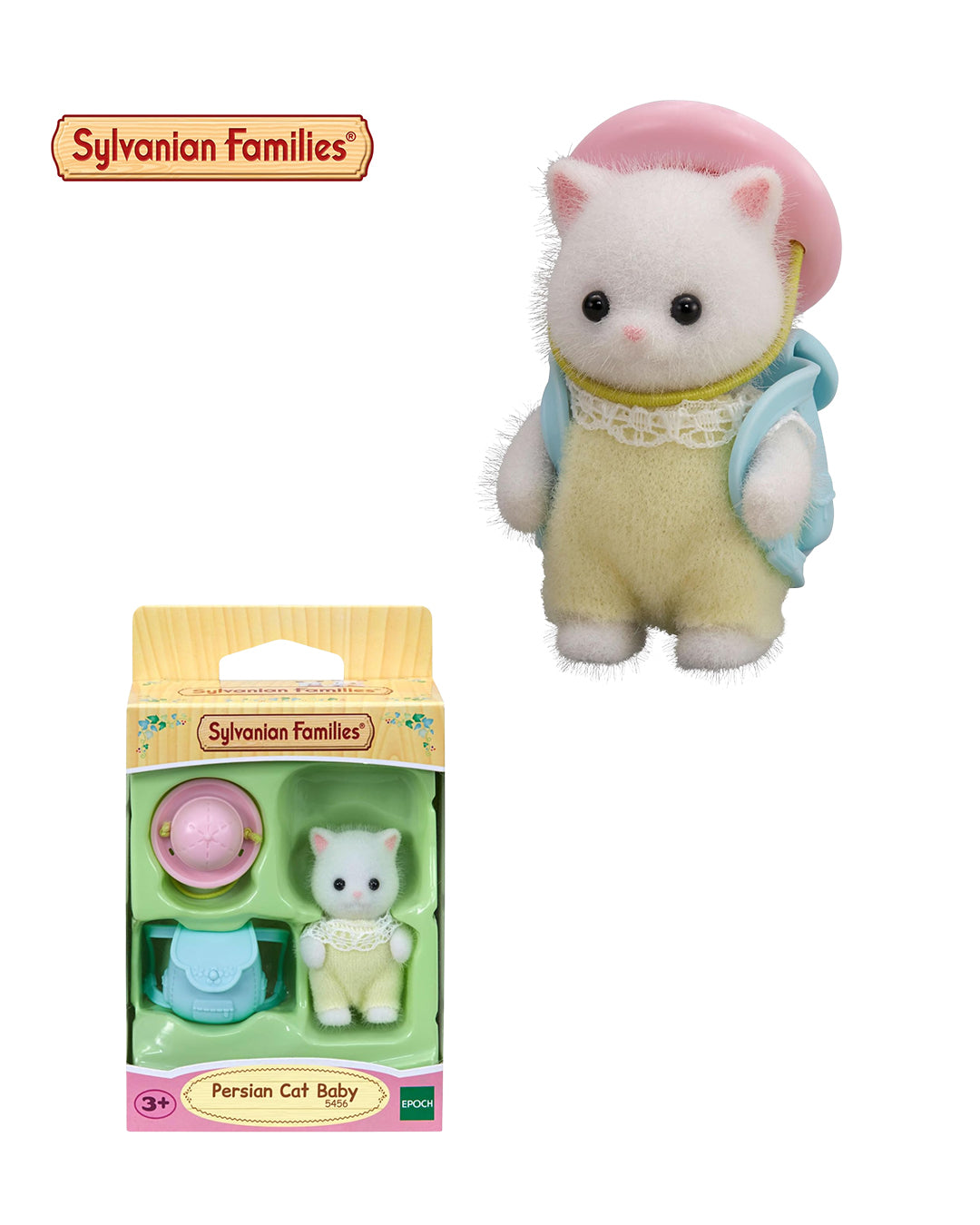 Gatito Persa bebé Sylvanian Families set 5456, figura coleccionable individual Epoch 2025 Calico Critters, disponible en figuraschile.cl