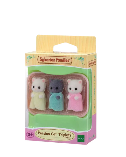 Trillizos Gatos Persas Sylvanian Families set 5458, figuras coleccionables Epoch 2025 Calico Critters, disponibles en figuraschile.cl