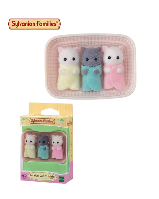 Trillizos Gatos Persas Sylvanian Families set 5458, figuras coleccionables Epoch 2025 Calico Critters, disponibles en figuraschile.cl