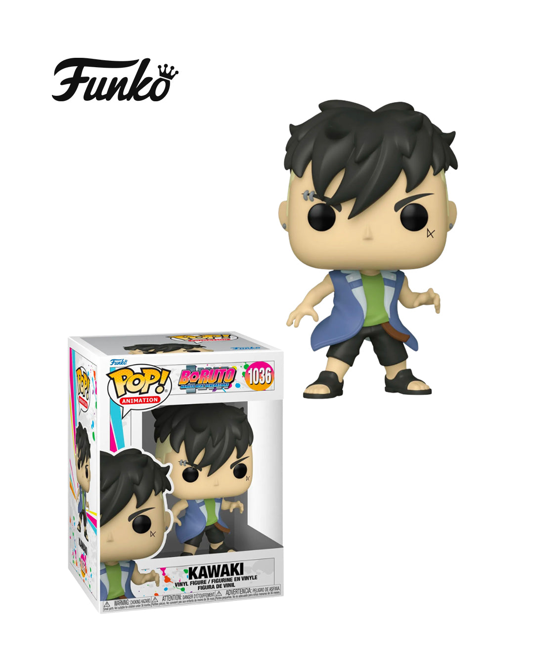 Funko Pop! Animation Boruto Kawaki #1036 — figura coleccionable del personaje Kawaki de la serie Boruto: Naruto Next Generations. Disponible en figuraschile.cl