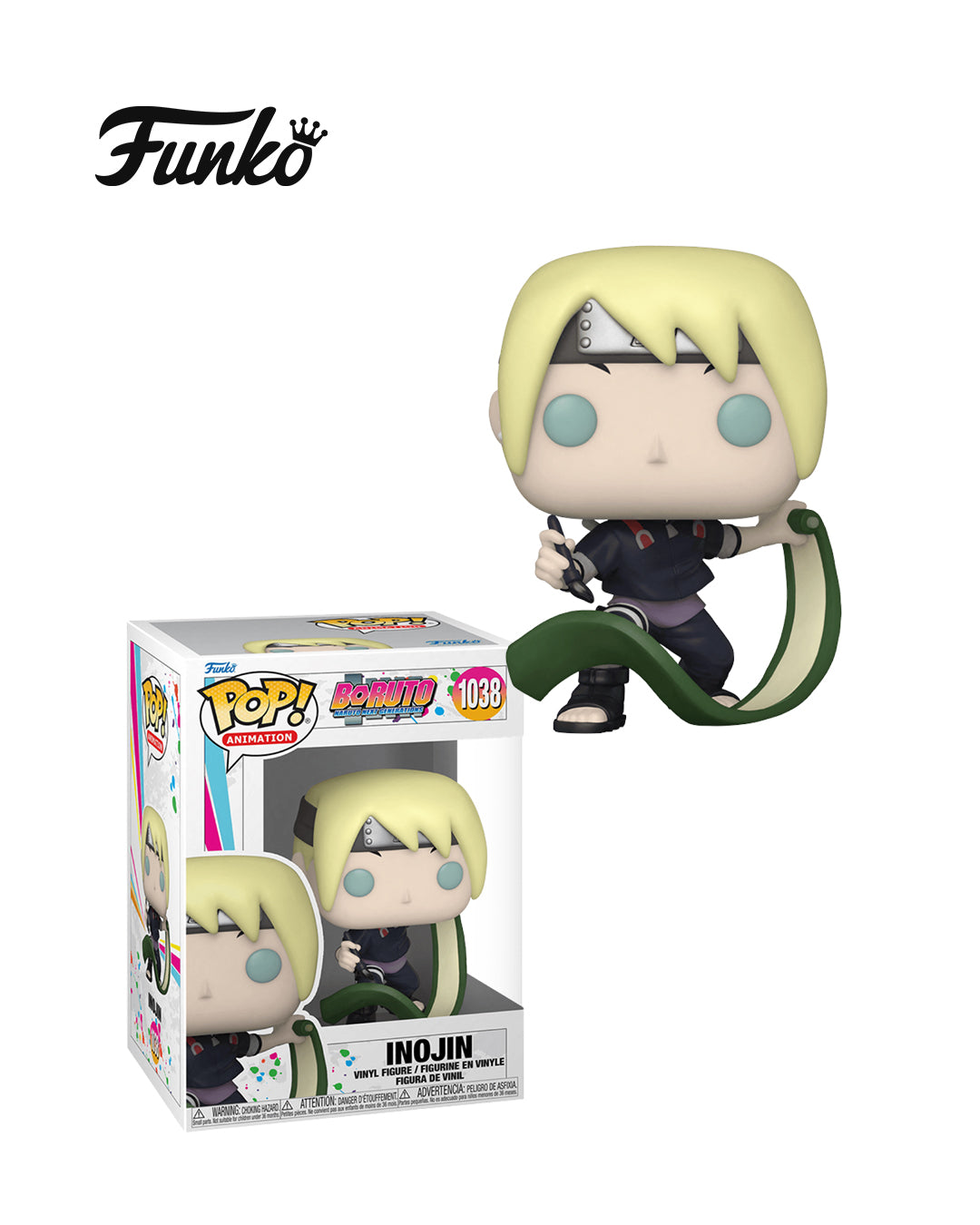 Funko Pop! Animation Boruto Inojin #1038 — figura coleccionable del personaje Inojin Yamanaka de la serie Boruto: Naruto Next Generations. Disponible en figuraschile.cl