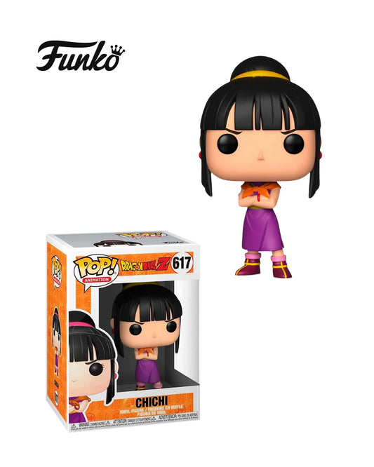 Figura Funko Pop #617 de Chichi de Dragon Ball Z con vestido tradicional y pose firme en caja coleccionable disponible en figuraschile.cl