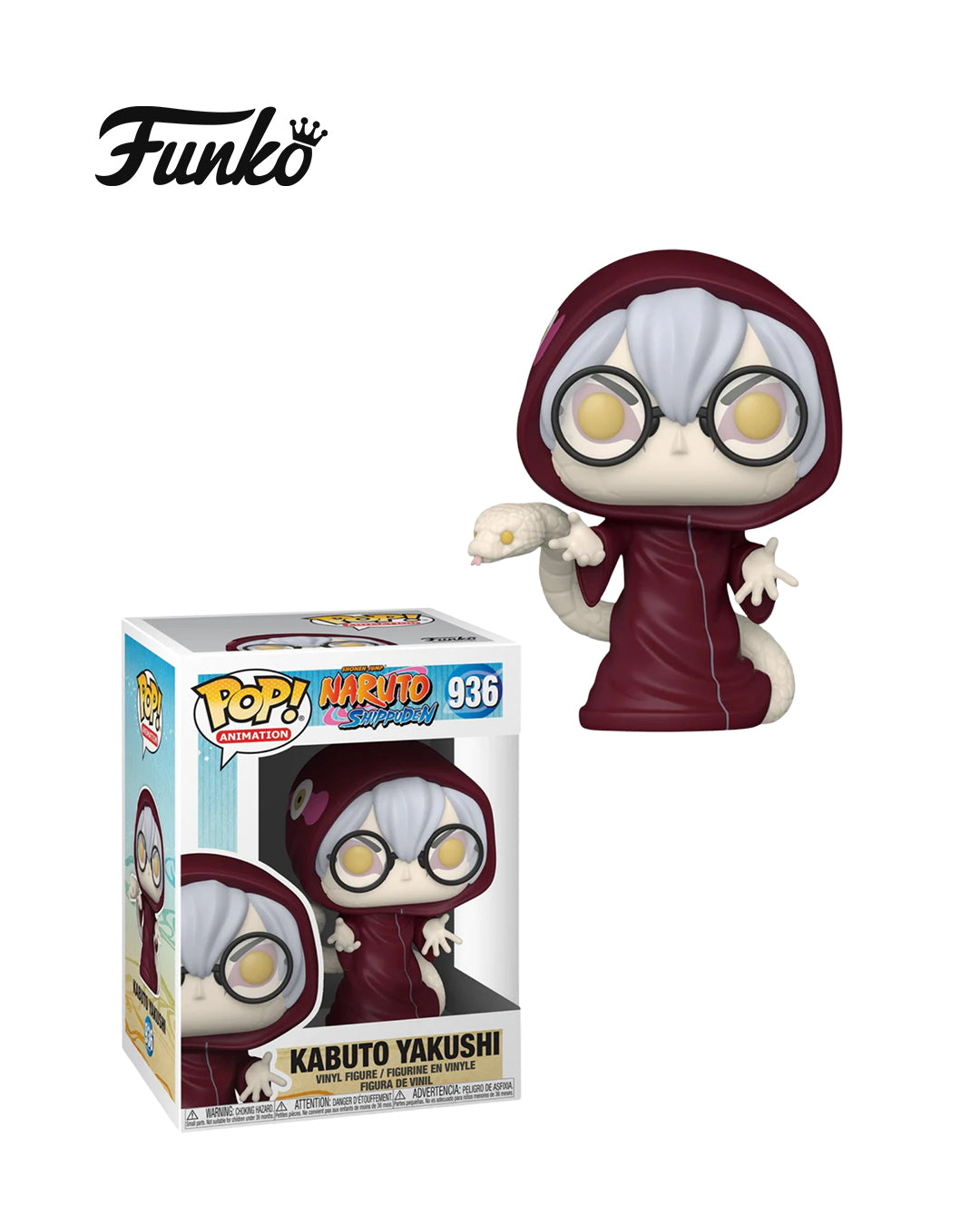 Funko Pop Animation Naruto Shippuden #936 Kabuto Yakushi, figura de vinilo coleccionable con detalles precisos del personaje, en caja original, ideal para fans y coleccionistas de Naruto — disponible en figuraschile.cl