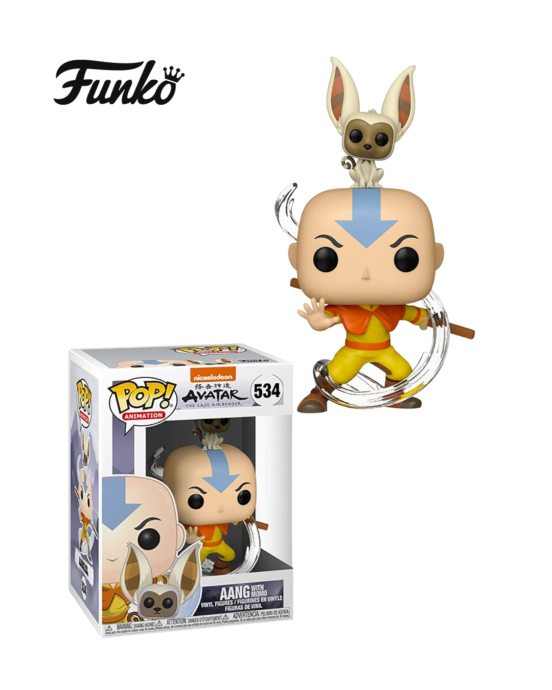 Funko Pop! (Nickelodeon - Avatar The Last Airbender) Aang with Momo #534