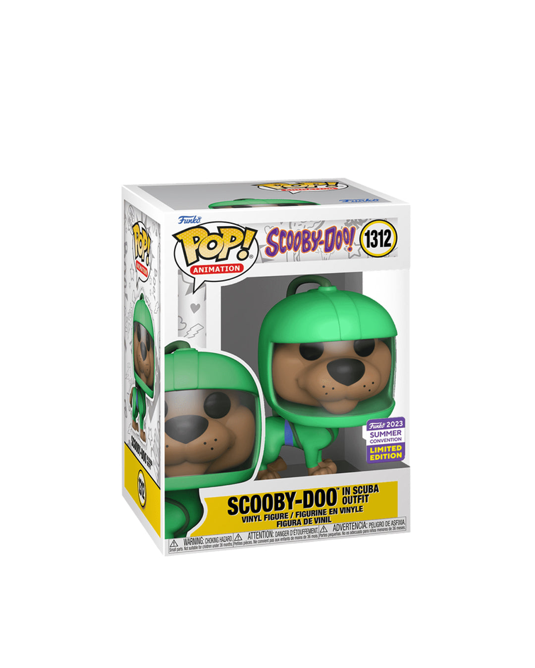 Funko Pop Animation Scooby Doo 1312 Scooby Doo en traje de buceo, figura coleccionable edición limitada Funko 2023 Summer Convention, disponible en figuraschile.cl