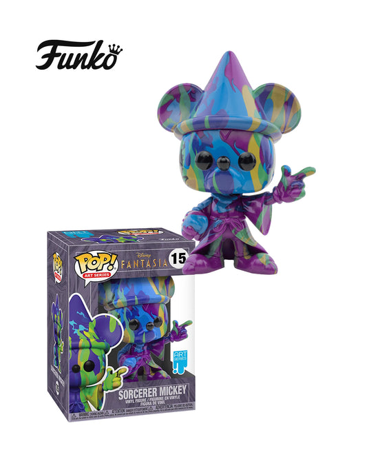 Funko Pop Art Series Disney Fantasia #15 Sorcerer Mickey, figura de colección en caja con diseño artístico — disponible en figuraschile.cl