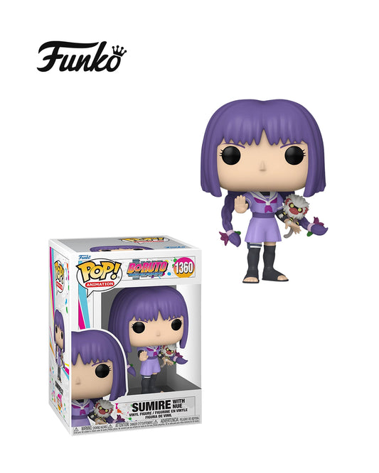 Funko Pop! Boruto – Sumire con Nue (#1360), figura de vinilo en caja con ventana, mostrando a Sumire con su invocación Nue, de la serie Boruto.