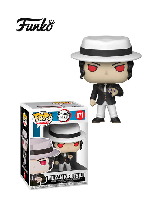 Funko Pop Demon Slayer Muzan Kibutsuji 871 en caja original, figura coleccionable del principal antagonista del anime Kimetsu no Yaiba. Disponible en figuraschile.cl