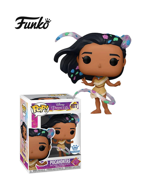 Funko Pop Disney Princess 1077 Pocahontas Exclusive en caja original, figura coleccionable especial para fanáticos de las princesas Disney. Disponible en figuraschile.cl