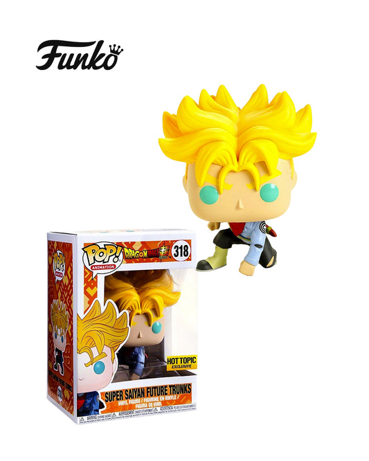 Figura Funko Pop #318 de Super Saiyan Future Trunks de Dragon Ball Super edición exclusiva Hot Topic en caja coleccionable disponible en figuraschile.cl