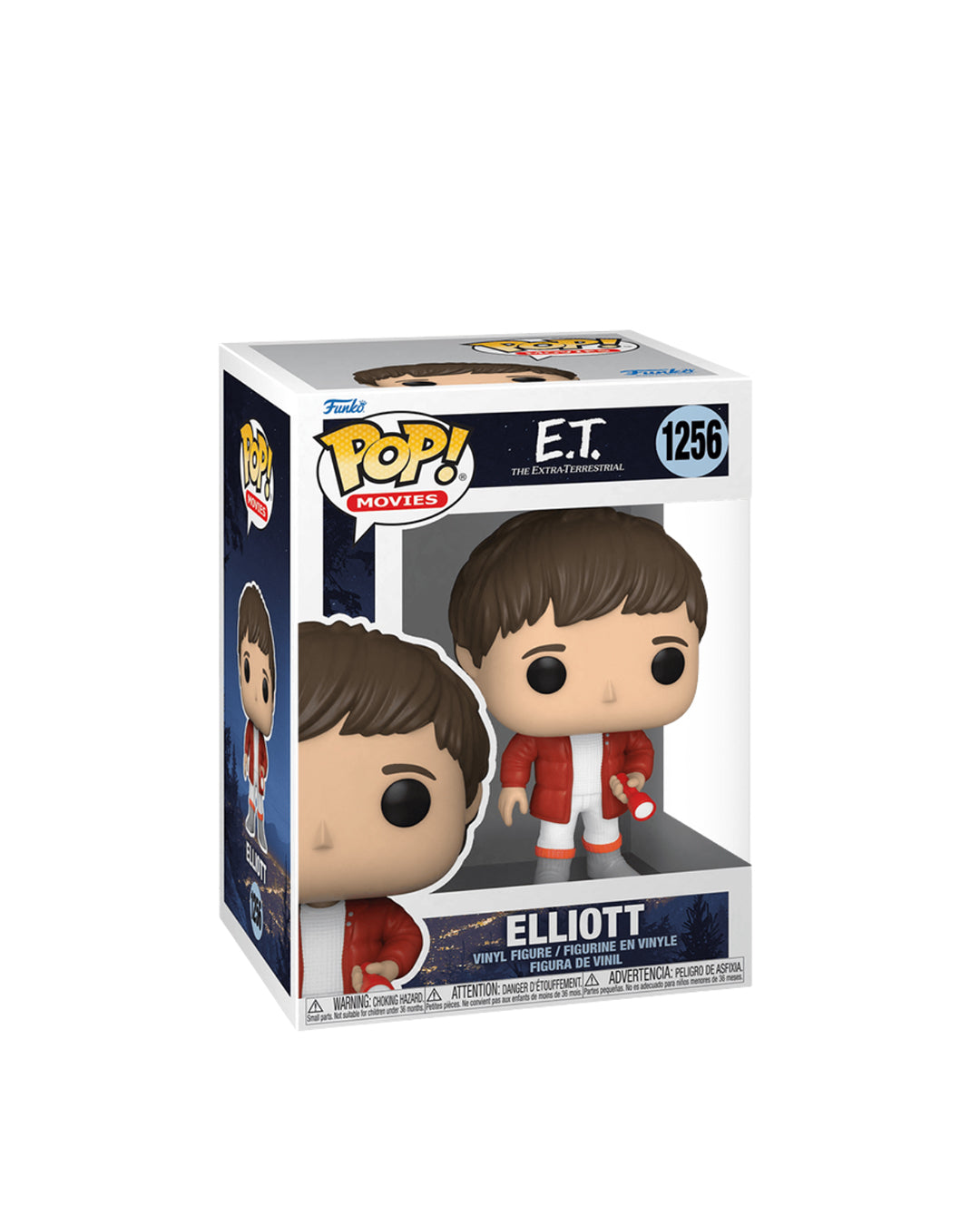 Funko Pop E.T. The Extraterrestrial Elliott 1256 en caja original, figura coleccionable del clásico personaje de la película E.T. Disponible en figuraschile.cl