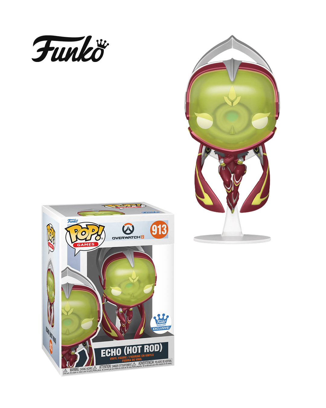Funko Pop Games Overwatch 2 Echo Hot Rod 913, figura coleccionable exclusiva Funko, disponible en figuraschile.cl