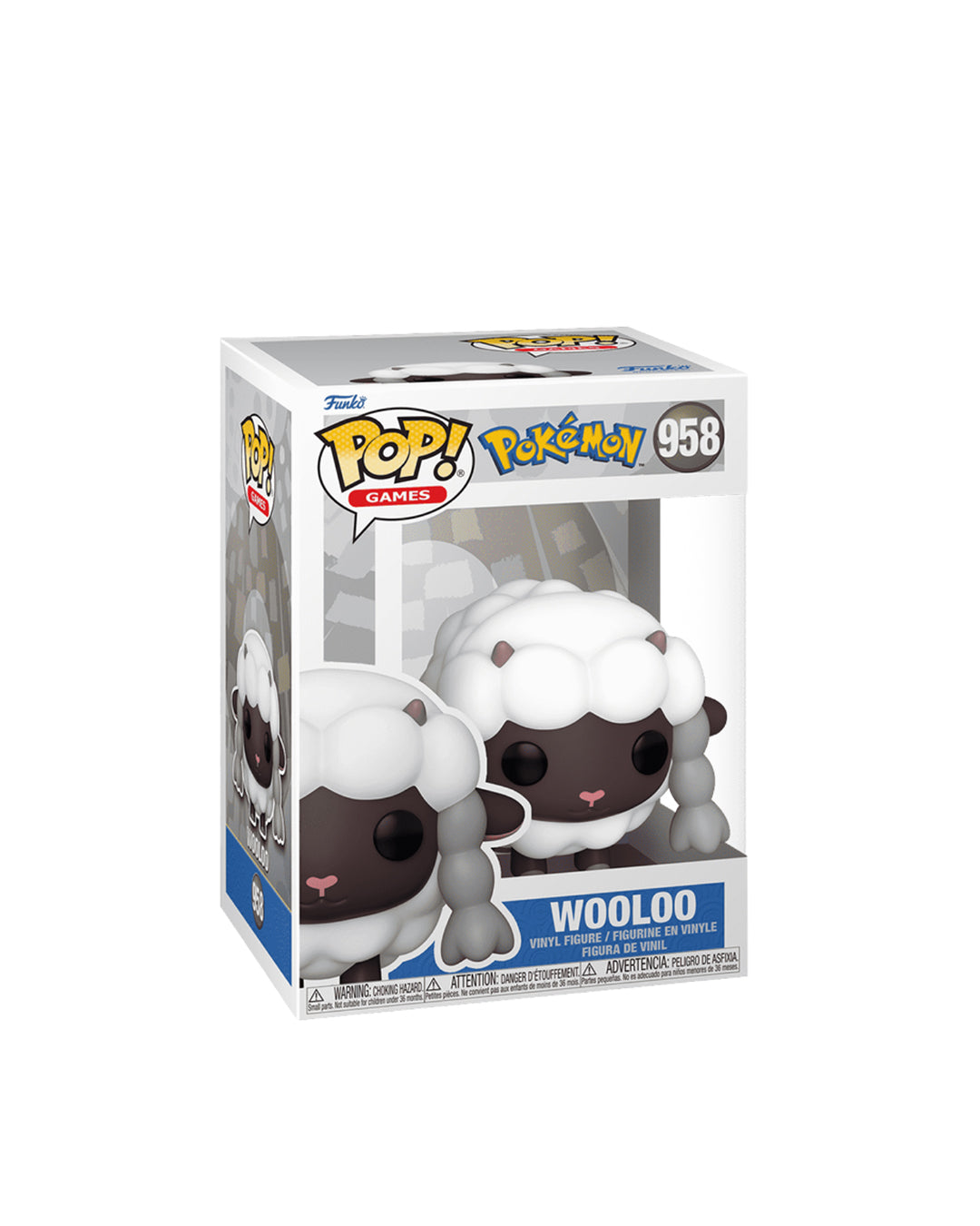 Funko Pop Games Pokémon 958 Wooloo, figura coleccionable oficial, disponible en figuraschile.cl