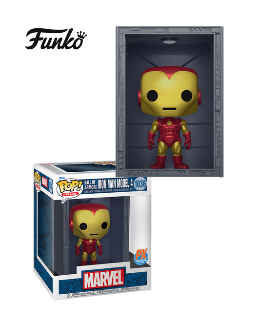 Figura Funko Pop! Hall of Armor Iron Man Model 4 #1036 en caja original, distribuida por www.figuraschile.com
