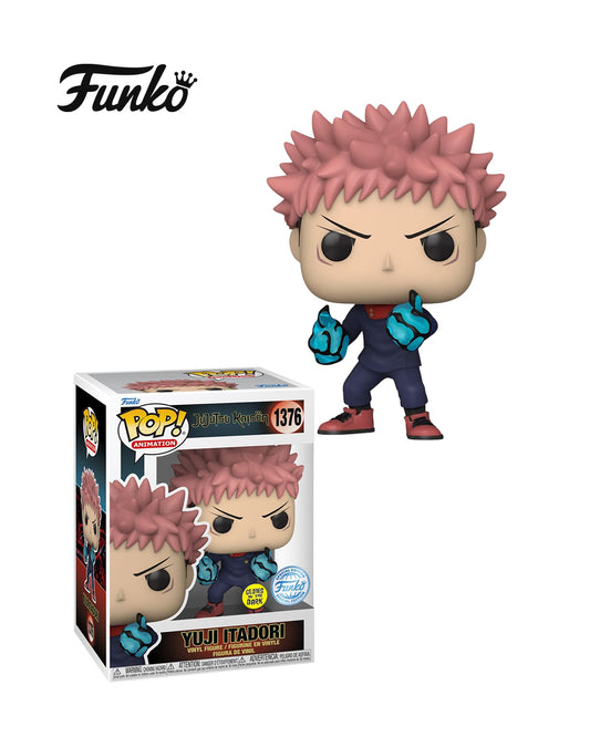 Funko Pop Jujutsu Kaisen Yuji Itadori 1376 Glows in the Dark Special Edition en caja — Figura coleccionable disponible en figuraschile.cl