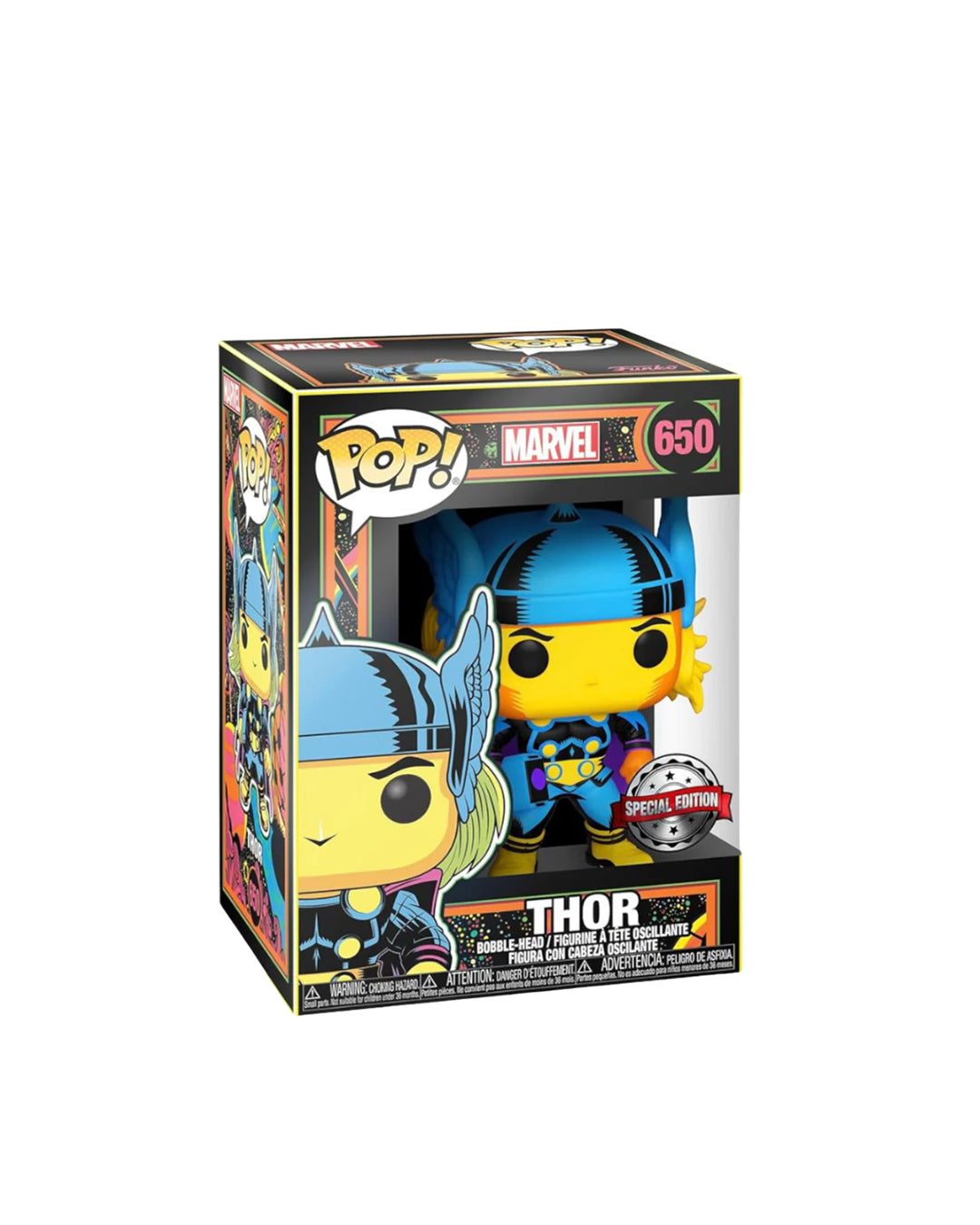Funko Pop Marvel 650 Thor Special Edition en caja original, figura coleccionable exclusiva disponible en figuraschile.cl