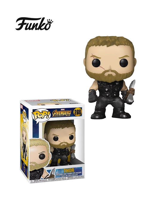 Figura Funko Pop #286 de Thor de Avengers: Infinity War con martillo y armadura en caja coleccionable disponible en figuraschile.cl