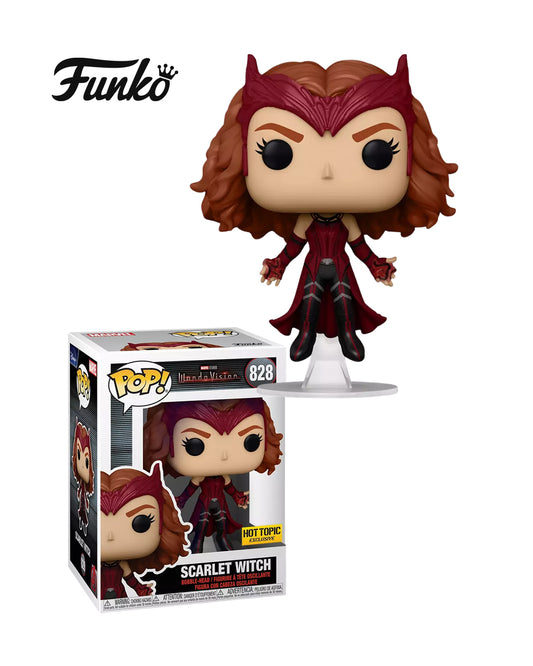 Figura Funko Pop #828 de Scarlet Witch de Marvel Studios WandaVision edición exclusiva Hot Topic en caja coleccionable disponible en figuraschile.cl