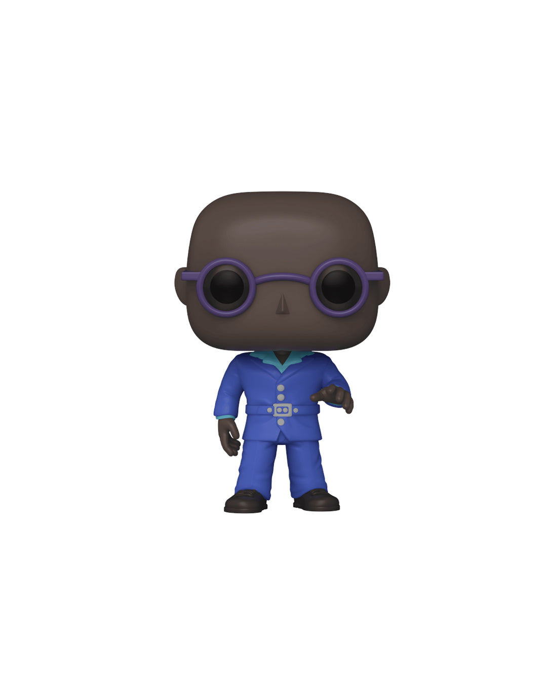 Figura Funko Pop de Morpheus (n.º 1174) de The Matrix Resurrections, en su caja original con ventana transparente. El personaje aparece con su traje azul característico, gafas oscuras y pose seria, todo en estilo vinyl coleccionable visible a través del packaging.