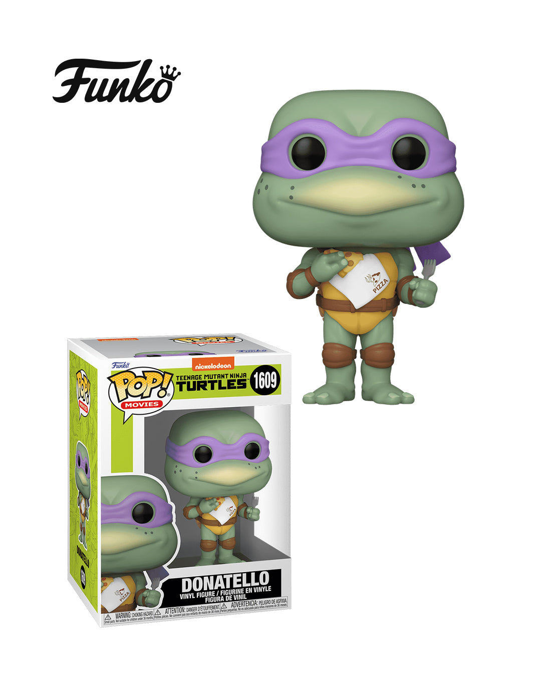 Figura Funko Pop! Movies Teenage Mutant Ninja Turtles Donatello #1609 en caja, personaje de las Tortugas Ninja, edición coleccionable disponible en Figuras Chile.